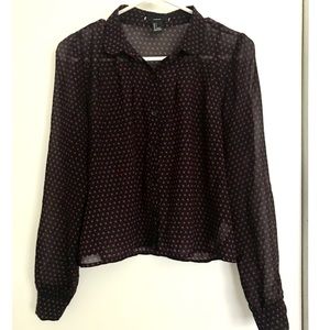 Cropped buttondown blouse